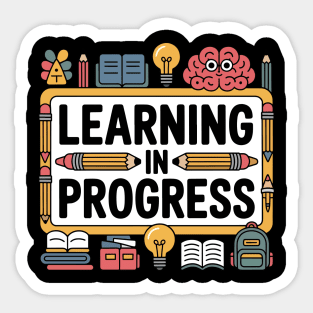 Fun Back to School Design for Teachers and Students Sticker